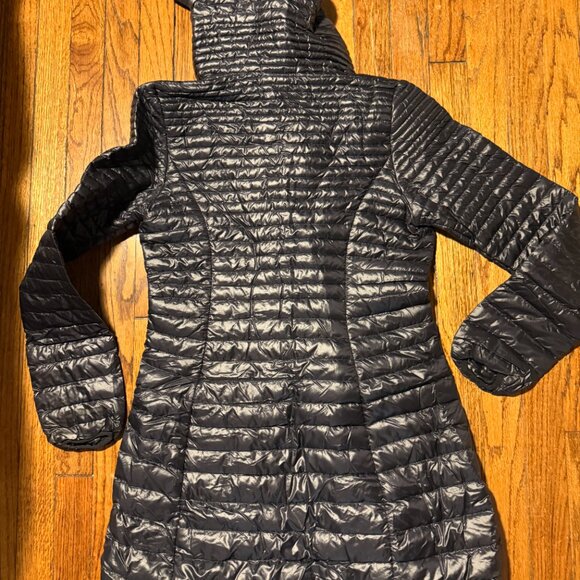 patagonia black whimsigoth romantic goth winter fall travel puffer small coat - Picture 3 of 7